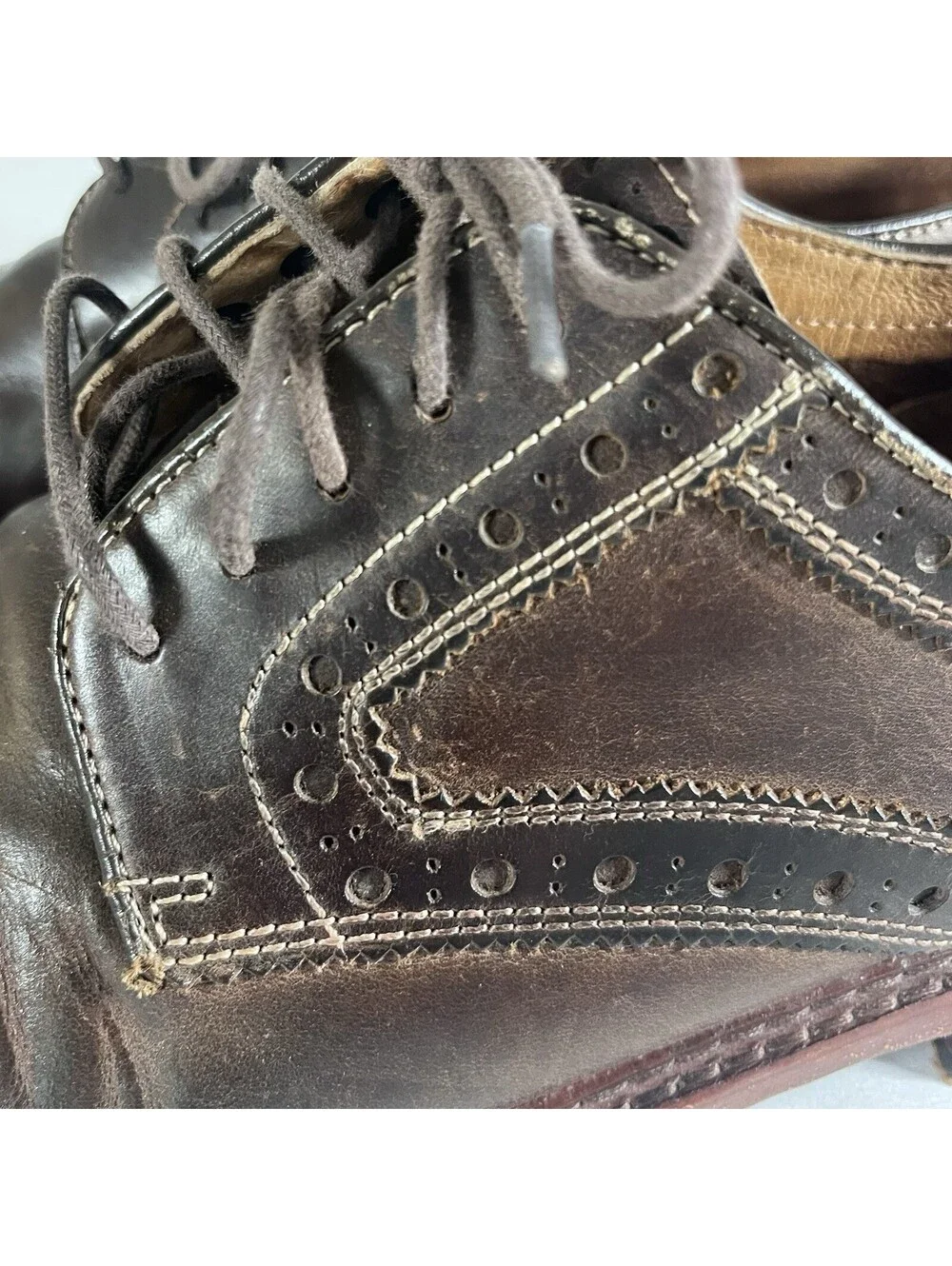 Johnston & Murphy Brown Leather Oxford Dress Shoes Men's 10